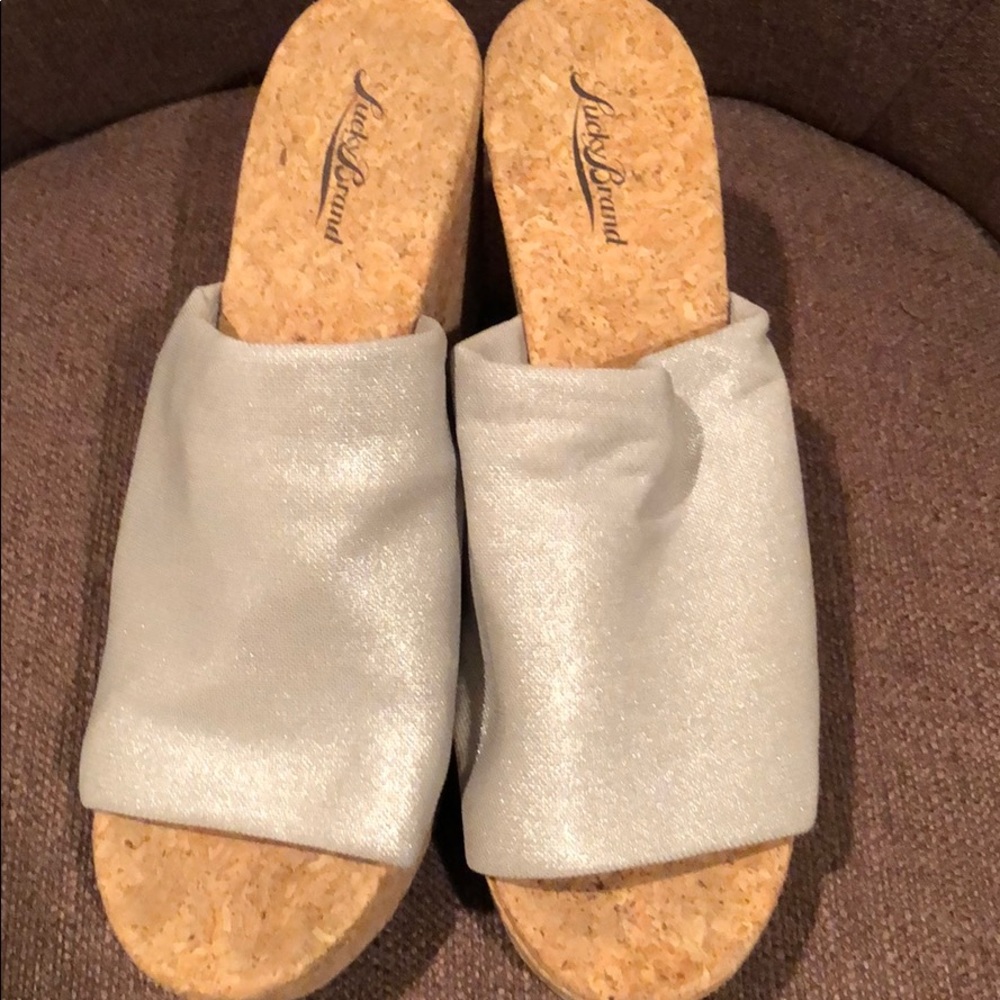Cork wedge sandals